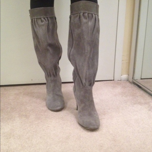 Michael Kor’s suede grey boots. - Picture 2 of 5